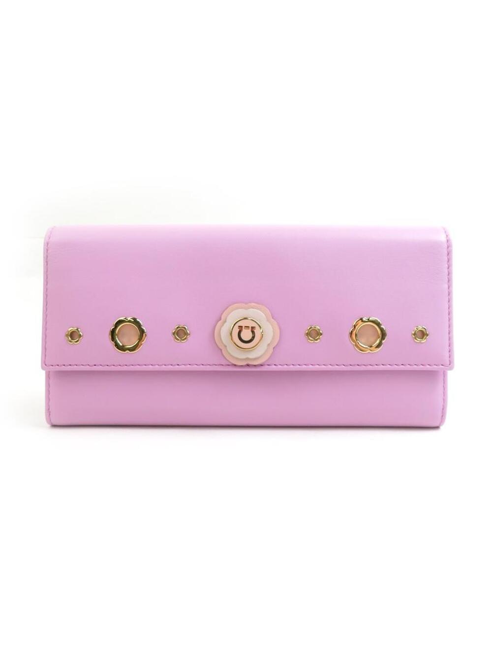 Auth Salvatore Ferragamo Long Wallet #280409S20B